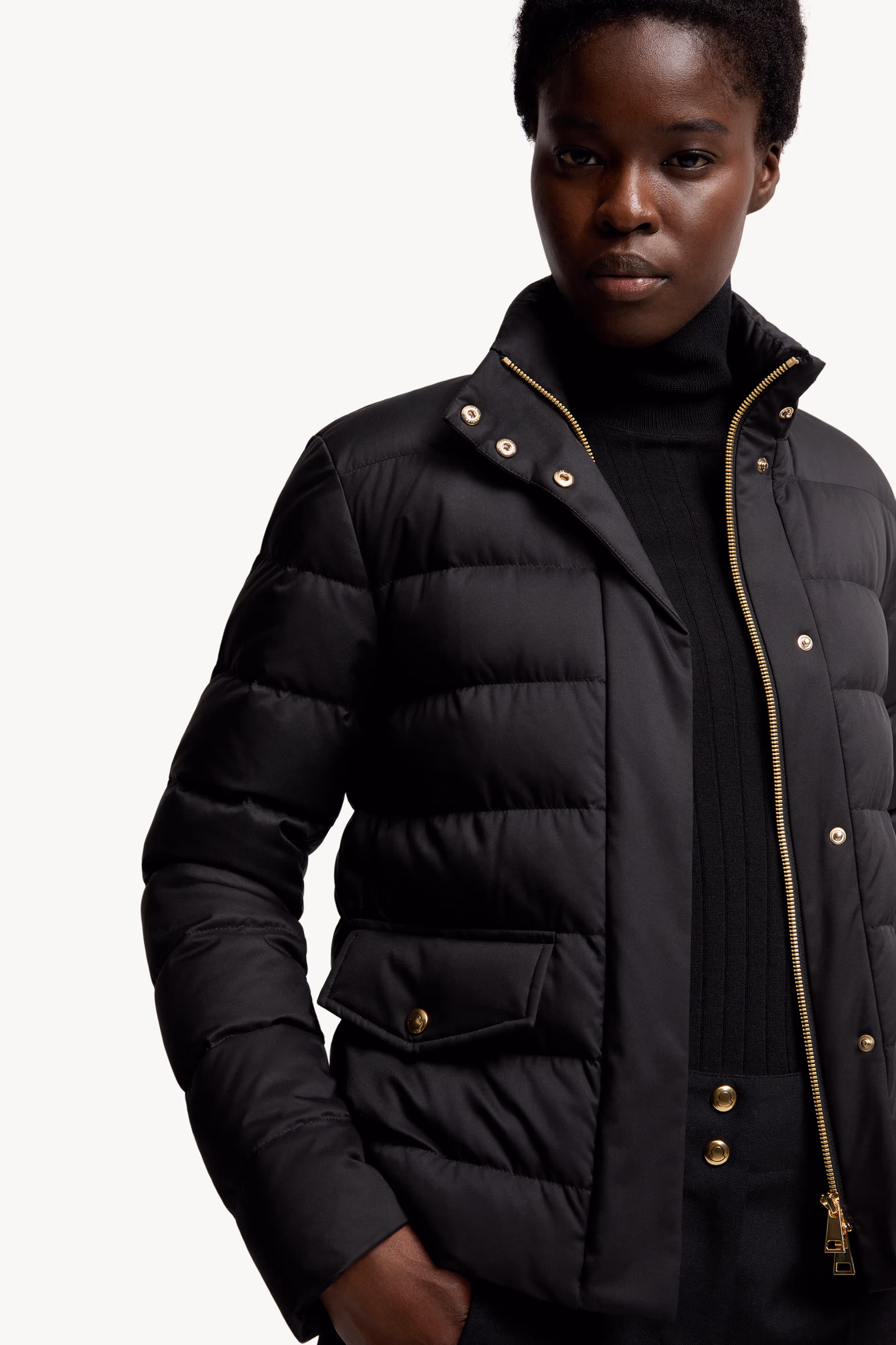 Bessettes Short Down Jacket Women Black Moncler 6